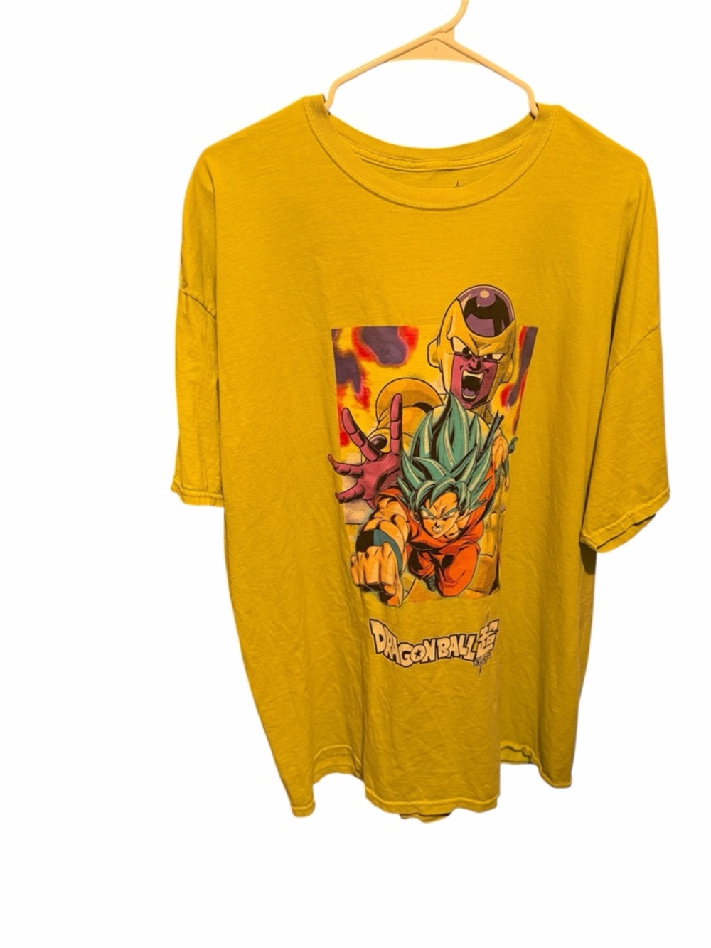 Dragon Ball Z Graphic Short Sleeve Tee - Mustard Yellow